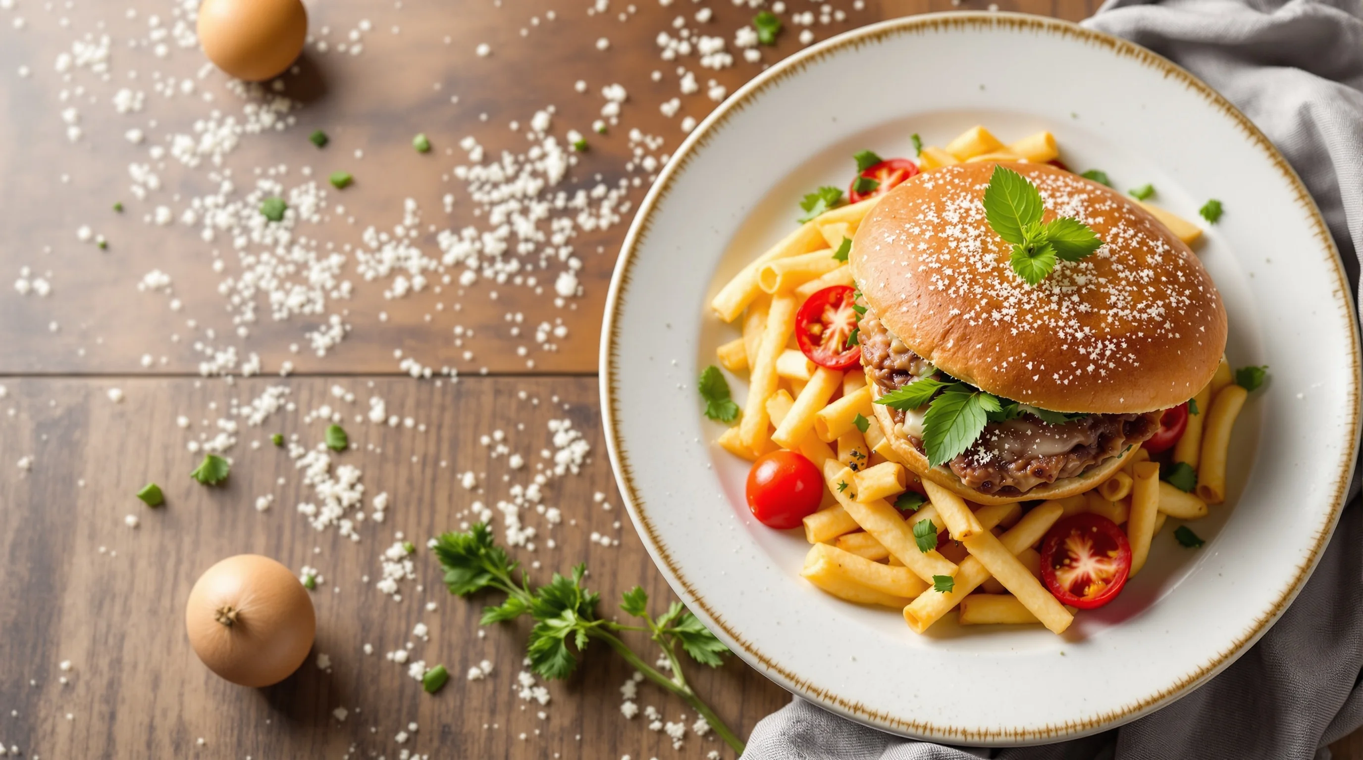 Angled shot showing a plate on the lower-right intersection with a leading line created by a fork