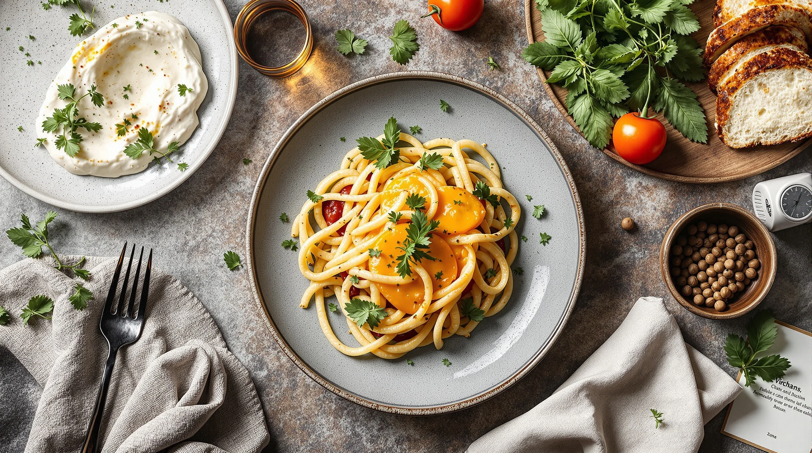 Before and after AI-enhanced food photo example