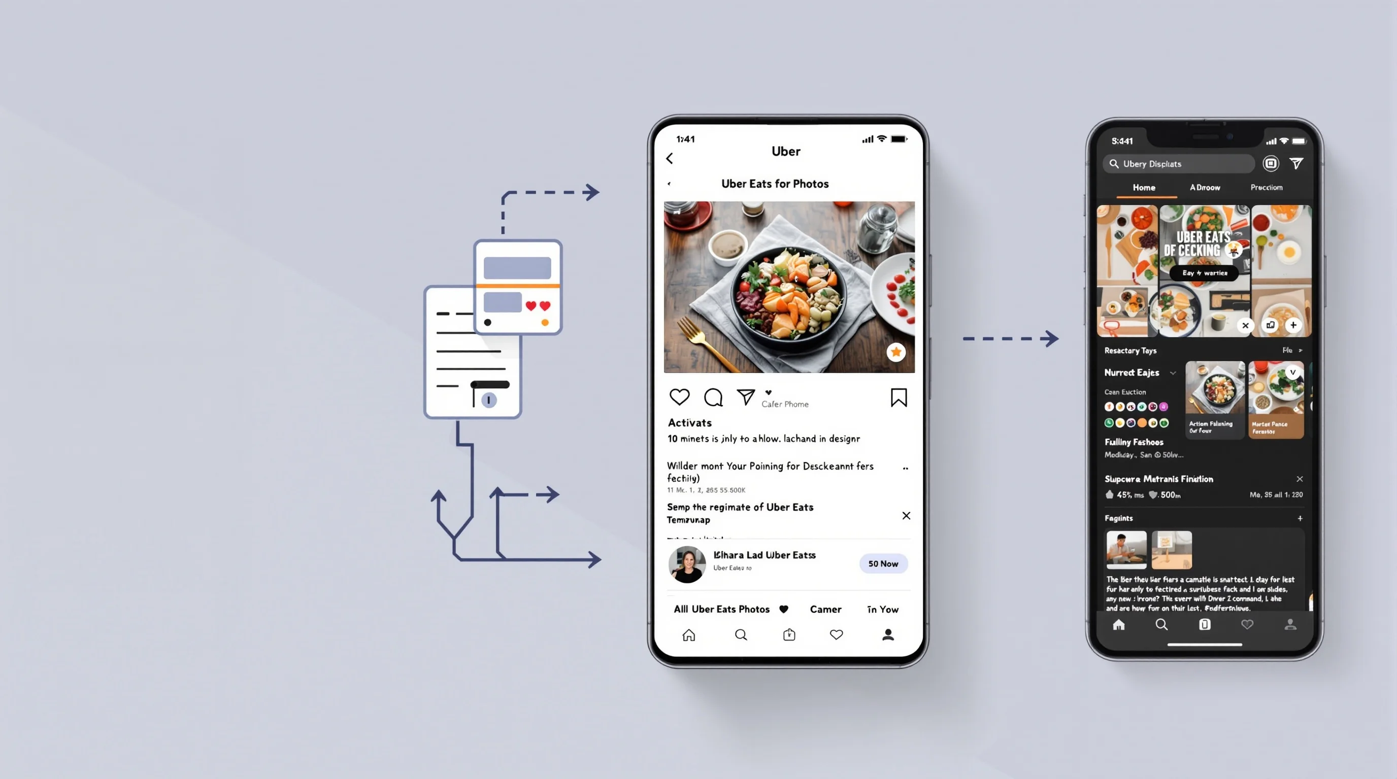 Before and after smartphone food photo editing example